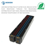 Ventilateur de refroidissement CPU OCOCOO CRT48H5-65R 120 mm avec roulements à billes en cuivre, radiateur de refroidissement par eau, connecteur 4 broches 3 broches pour boîtier d'ordinateur