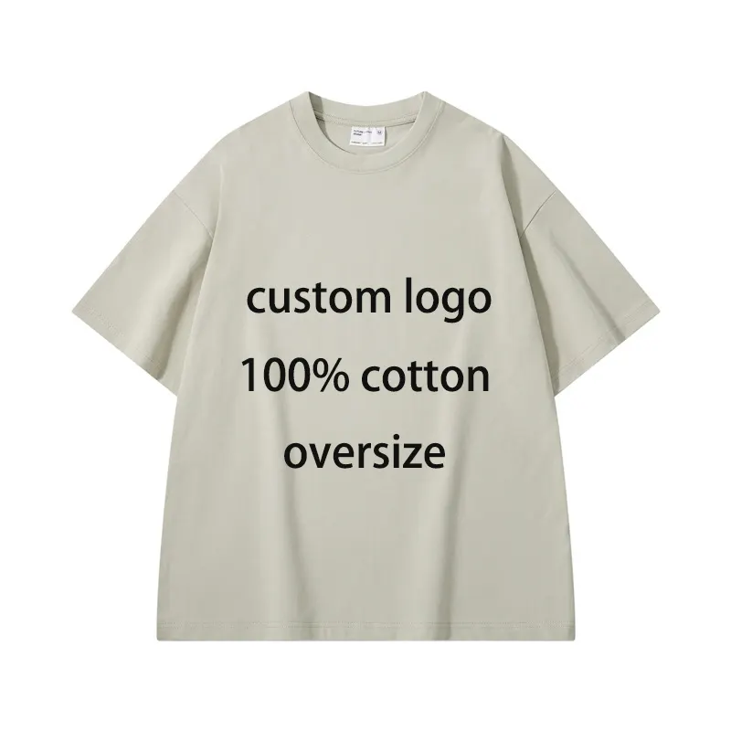 high quality summer custom logo heavyweight 300g blank oversize short sleeve cotton T shirt for men women