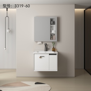 Factory Wholesale Modern Stainless Steel Design Bathroom Cabinet Set Bathroom <strong>Vanity</strong> <strong>Cabine</strong> with Lighting - Product Image 1
