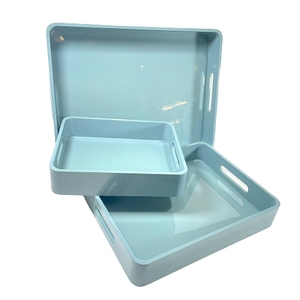 Plateau de service unique en laque en forme de fleur, plateau organisateur de bijoux et de clés en bois brillant de qualité supérieure pour commode de chambre - Product Image 5