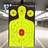 Objetivo de Papel para Siluetas de PP, 17x25 Pulgadas, Alta Visibilidad, Práctica de Tiro en Interiores/Exteriores para Pistolas de Mano, Pistolas de Perdigones y Armas de Airsoft