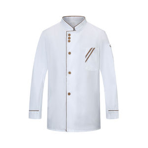 Uniformes de chef profesional Chaquetas de cocina de manga larga transpirables para restaurantes Cocinas comerciales - Product Image 3