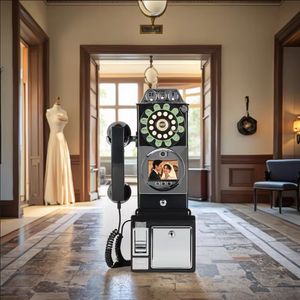 โทรศัพท์บันทึกข้อความงานแต่งงาน บันทึกเสียงย้อนยุค วิดีโอ บันทึกข้อความจากแขก ปุ่มโทรศัพท์บันทึกข้อความ สมุดเยี่ยมงานแต่งงาน โทรศัพท์ - Product Image 1