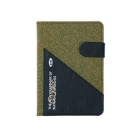 DELIJIA A6 - Cuaderno/Agenda de Corcho Natural Ecológico con Cubierta de Cuero PU, Cosido con Hilo, Impreso, 80 g/m², Blanco