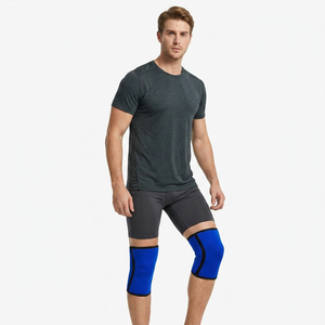 Genouillère de compression professionnelle personnalisable (couleur, logo, taille) en nylon et coton, respirante, fine, pour la protection et le fitness, usage intensif - Product Image 1