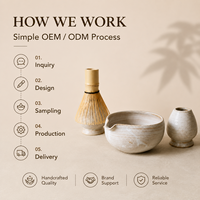 Nouveau design de kit cadeau moderne en céramique blanche pour la fabrication du thé Matcha outils logo personnalisé vente en gros de fouet Matcha