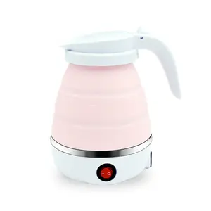 0,6 l Kapazität Pink Silicone Faltbare Reise Kleine tragbare Wasserkocher Heizung Wasserkocher