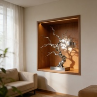 Sculpture personnalisable BZY en forme de coffre, cadeau de bureau intérieur, grande sculpture extérieure en acier inoxydable miroir