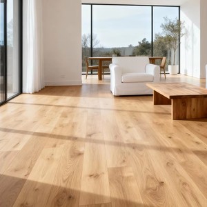 Suelo de Madera de Roble Blanco de Alta Gama, Multicapa, con Sistema de Instalación Click Lock, Grado AA, Garantía de 5+ Años, Impermeable - Product Image 1