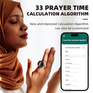 Islamic Gift Electronic Zikir Counter Smart Ring App Control Smart Tasbih 5 Prayer Reminder Counter Zikr Ring - Product Image 2