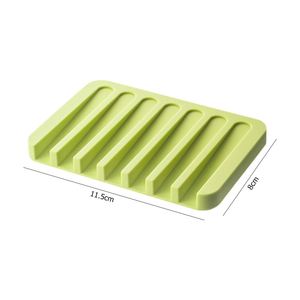 Soft Soapbox Container Storage Comb Shape Silicone Holder Drain <b>Soap</b> Dish Plate Holder Tray for Bathroom - Product Image 6