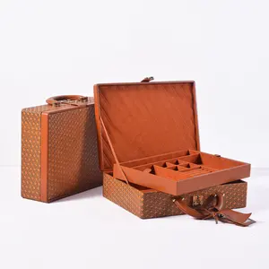 Nouveau luxe Vintage valise Designer coffre en cuir dur voyage serrure personnalisé bagages hommes bijoux valise Vintage valise bagages