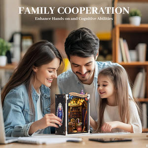 Kit DIY Maison Magique <span class=keywords><strong>Miroir</strong></span>-<span class=keywords><strong>Livre</strong></span>, Support de <span class=keywords><strong>Livre</strong></span> Maison, Modèle Miniature Fait Main, Puzzle 3D - Product Image 4