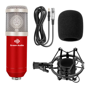 GAM-800 studio professionnel radiodiffusion enregistrement de microphone à condensateur de type boule anti-vent en mousse bouchon câble d'alimentation noir - Product Image 1