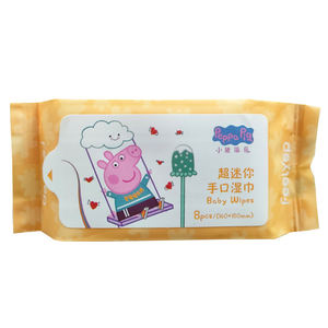 Toallita orgánica biodegradable sensible, tamaño natural de viaje, compostable, lavable, conjunto húmedo, estuche inglés, toallita para bebé sin perfume - Product Image 4