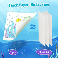 Ensemble de peinture à l'aquarelle magique Joycat avec pinceaux en plastique et livre de dessin pour enfants