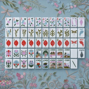 Collection Mahjong Bleu Doux de Luxe Moderne AERIN - Tuiles de Mahjong Américaines en Acrylique - Jeu Personnalisé en Gros - Product Image 1