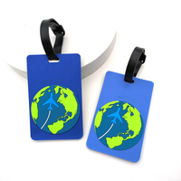 Étiquette de bagage personnalisée en PVC souple avec logo sur mesure, étiquettes de voyage créatives et mignonnes en silicone, personnalisables