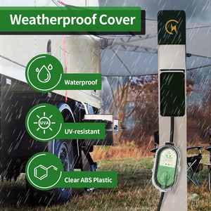 Protecteur de surtension <span class=keywords><strong>pour</strong></span> VR <span class=keywords><strong>30</strong></span> A, analyseur de circuit <span class=keywords><strong>pour</strong></span> VR NEMA TT-30R avec couvercle résistant aux intempéries, <span class=keywords><strong>adaptateur</strong></span> <span class=keywords><strong>pour</strong></span> camping-car, remorques de voyage - Product Image 5