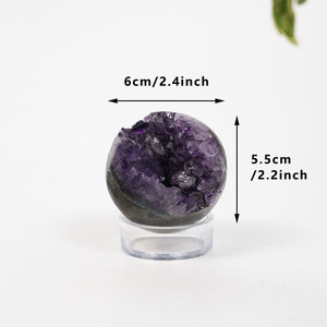 Tự nhiên chất lượng cao đánh bóng Thạch anh tím druzy geode bóng chạm khắc chữa bệnh mở mỉm cười mã não pha lê Sphere cho quà tặng trang trí - Product Image 5