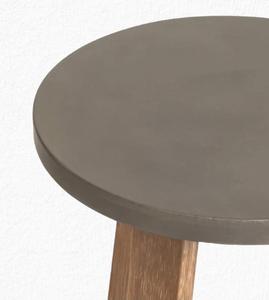 Table basse ronde de style moderne artisanale personnalisée du Vietnam Meubles en bois léger en béton Table d'appoint en béton de jardin - Product Image 3