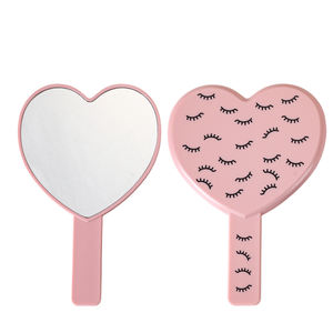 Espejo de Maquillaje Dragon Lash Profesional de Alta Gama, Hecho a Máquina, con Logotipo Personalizado OEM, Espejo de Mano en Forma de Corazón, Negro, Extensión - Product Image 5