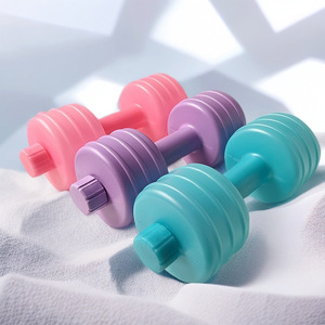 Haltères remplis d'eau, équipement de fitness pour femmes, utilisation à domicile, ensemble d'entraînement des bras, débutants, portables - Product Image 1