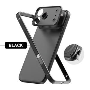 Quality Simple colors metal pure frame hardware <b>lens</b> aluminium alloy shockproof protect bumper back cover for iPhone 17 pro max - Product Image 5