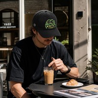 Hoge kwaliteit op maat gemaakte 3D puff borduurwerk logo baseball cap gestructureerde 6-panel pet streetwear etnische blad 100% katoen unisex