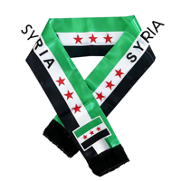 Écharpe en satin polyester doux avec drapeau de la Syrie, idéale pour les supporters de football, les événements sportifs et la décoration de mariages – Offre spéciale