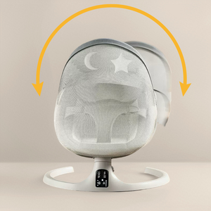 Berceau à bascule en métal pour tout-petits avec fonction balançoire, motif dessin animé, unisexe, pour literie bébé - Product Image 4