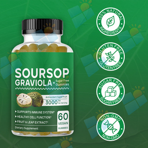 SUNI OEM/ODM Marque Privée Gummies Naturels de Corossol (Graviola) pour Hommes <span class=keywords><strong>et</strong></span> Femmes, Soutien Immunitaire, Vente en Gros, Complément Alimentaire Superaliment - Product Image 4
