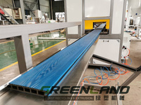 Máquina de WPC Greenlandplast, máquina de fabricación de postes de plástico reciclado, línea de producción de cercas de jardín de plástico y madera