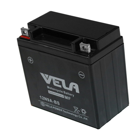 VELA 12N9A-BS Best Quality 12V 9AH Lead-acid AGM Motorcycle Battery for ATVs and Scooters Starting