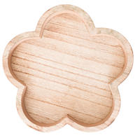 Oster-Schmetterlingsförmiges Holztablett Dekorative Servierplatte Frühjahrstischdekoration Naturholz 21,5cm