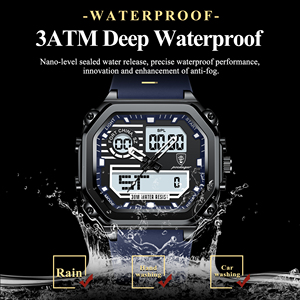 Reloj Poedagar 993 de Silicona a Prueba de Agua para Hombre, Cronógrafo Digital de Cuarzo, Relojes LED con Pantalla de Hora Dual, Reloj Electrónico para Hombre - Product Image 2