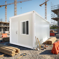 Maison conteneur amovible et démontable en structure acier avec panneaux sandwich EPS insonorisés pour le logement des employés de bureau
