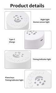 Nueva Máquina de Sonido para Dormir Recargable para Bebés, Mini Altavoz Portátil con Sonidos Relajantes, Máquina de Ruido Blanco para Bebés - Product Image 3