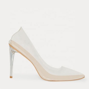 Women's PVC Dress <b>Shoes</b> Glass Crystal High Heels Pumps <b>Shoes</b> Ladies Pointed Toe Big Size 43 <b>Shoes</b> for Girls - Product Image 6