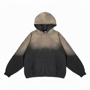 Sudadera con capucha térmica de algodón 100% de alta calidad para hombres Sun Faded Vintage Double Acid Wash OEM Custom Logo Sun Faded Vintage Winter - Product Image 1