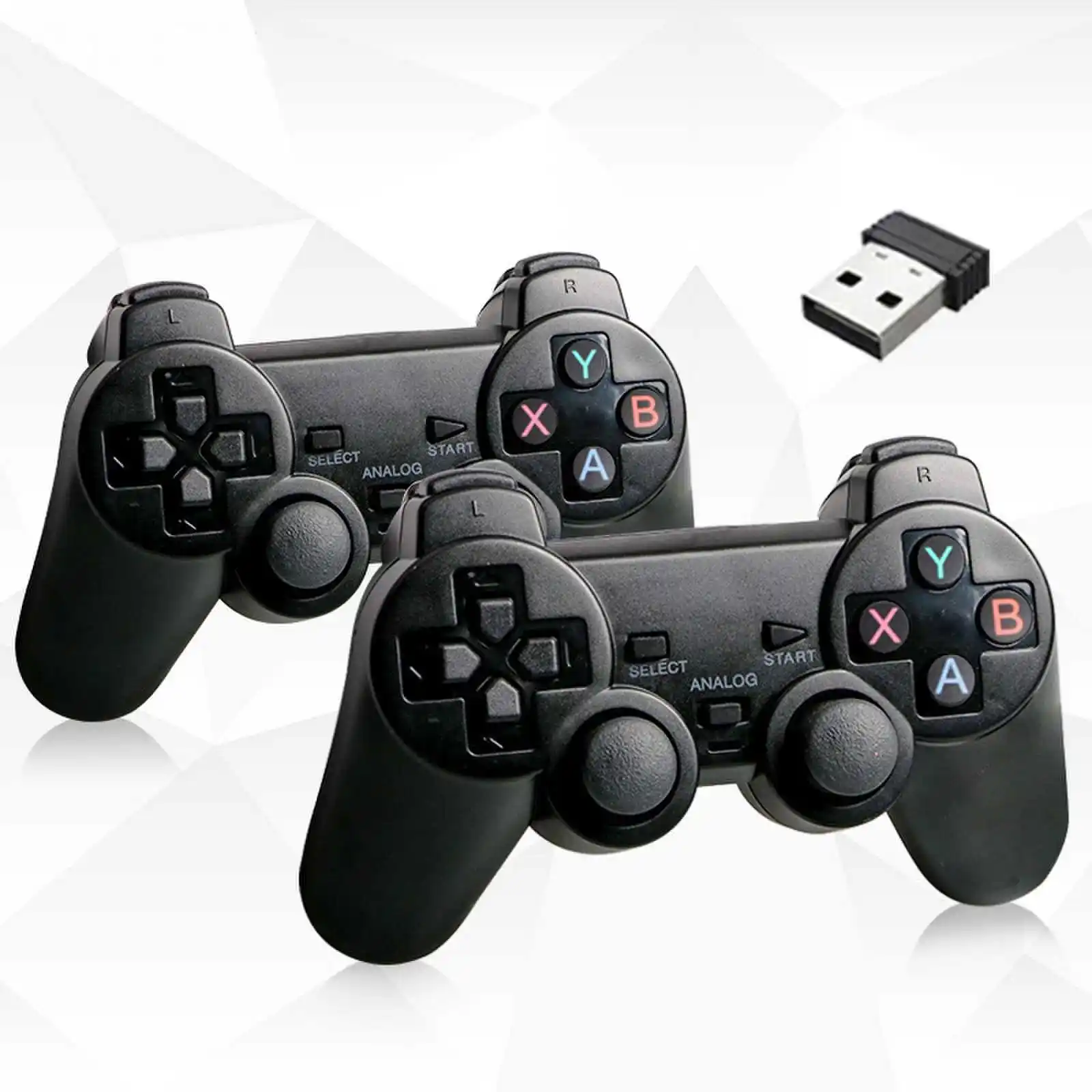 Laris Pengendali Nirkabel Pertempuran Ganda 2.4G Joystick Gamepad Usb Pengendali Game untuk PS3 PC Android IOS TV