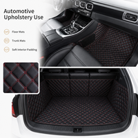 Tissu en similicuir matelassé PVC, cuir synthétique à motif losanges, tissu pour tapis de voiture, tapis de coffre, sellerie, rouleau en gros OEM