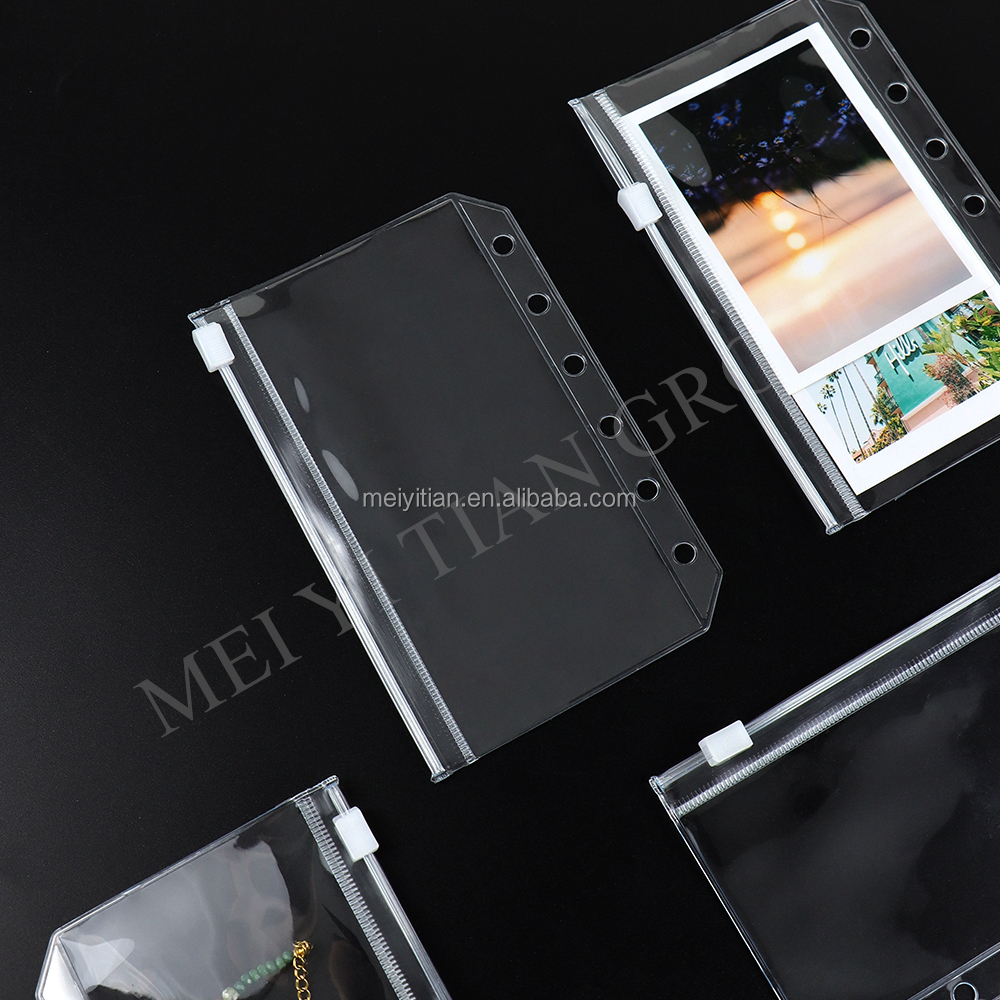 A5 A6A7ミニジッパーポーチバッグクリアPVCプランナージャーナル