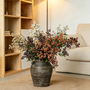 Fleurs artificielles Sujing, arrangement de fruits Nandina Domestica, couleurs d'automne, décoration de mariage et de la maison, matériau LDPE - Product Image 1