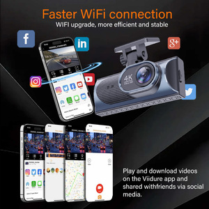 Caméra embarquée 4K Ultra HD, double enregistrement, vision nocturne, Wi-Fi, suivi GPS, champ de vision de 170 degrés, objectif F2.0 - Product Image 3