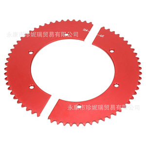 Zhenirui Split Sprocket 35 64T Red Aluminum For Go Kart Rear Drive <b>Wheel</b> Repair Replacement <b>Part</b> - Product Image 1