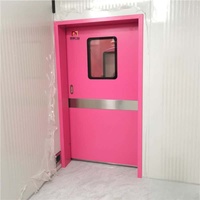 Porte coulissante automatique pour salle d'opération hospitalière, en acier inoxydable de qualité médicale, hermétique, étanche à l'air, pour salle blanche, avec capteur