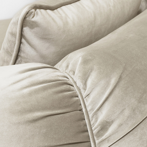 Luxury Furniture Supplier Leather Set Beige Curved High End Velvet Luxury Set DV-SOLEIL-01-BOCAS Genuine Leather Living Room Sof - Product Image 6