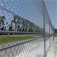Paneles de valla metálica anticorrosión para jardín personalizados precios de valla de malla de alambre de eslabón de cadena galvanizada recubierta de PVC de 10 pies