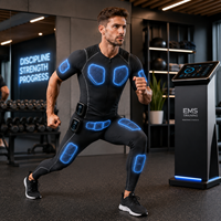 Smart Wireless EMS Yoga-Set für Herren mit Dual-Controllern, Wassersprühfunktion, Puls-Trainingsanzug, Jumpsuit, Workout-Fitness-Activewear Boutique